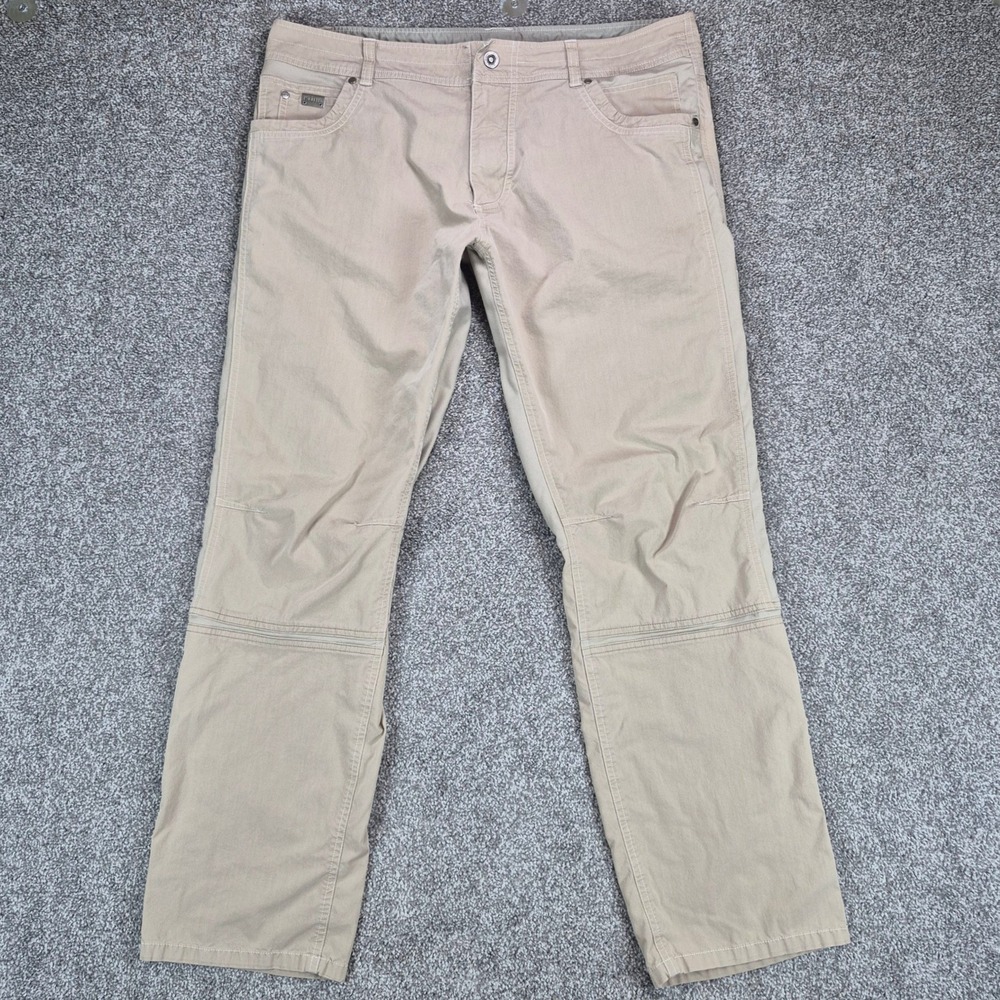 Kuhl Radikl Pants Mens 38x32 Tan Khaki Lightweight Stretch Hiking Utility